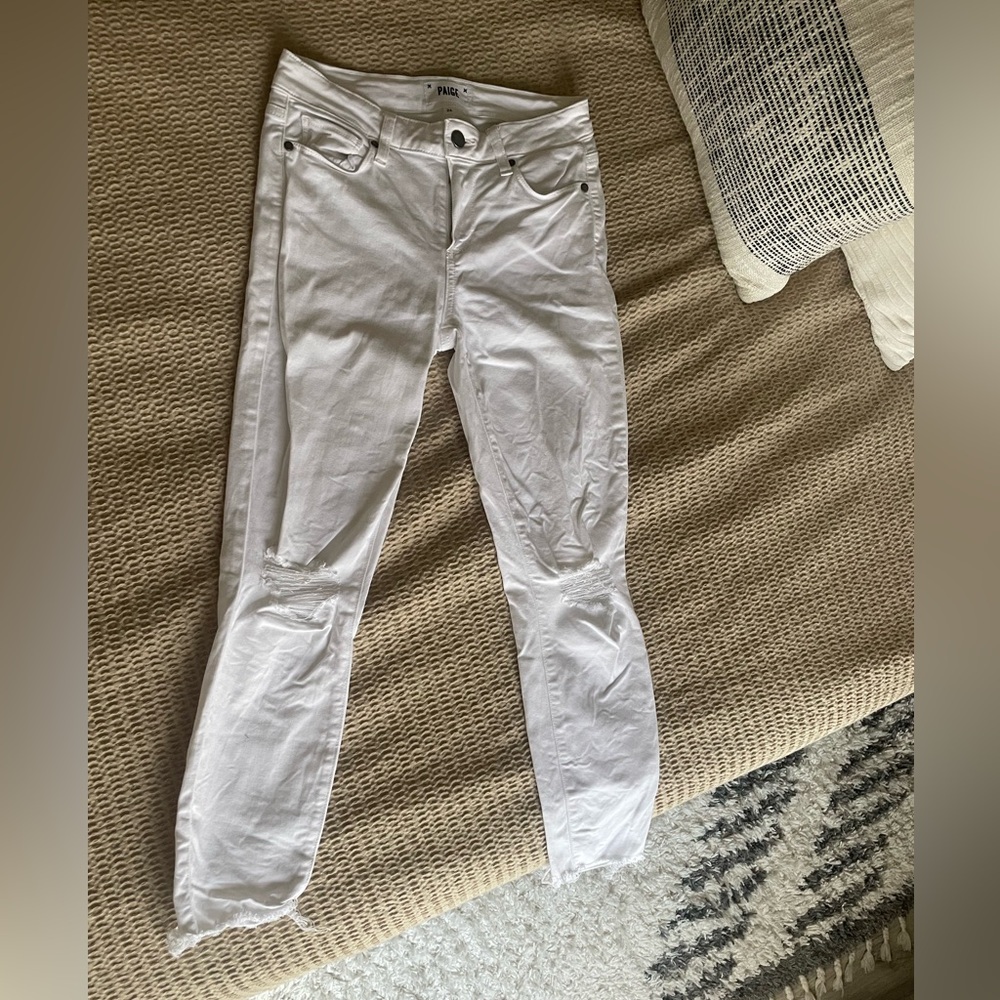 PAIGE Women's Skinny Jeans in White